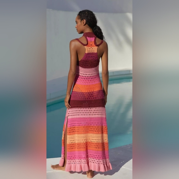 Anthropologie Crochet Halter Cover-Up Dress - Picture 2 of 4